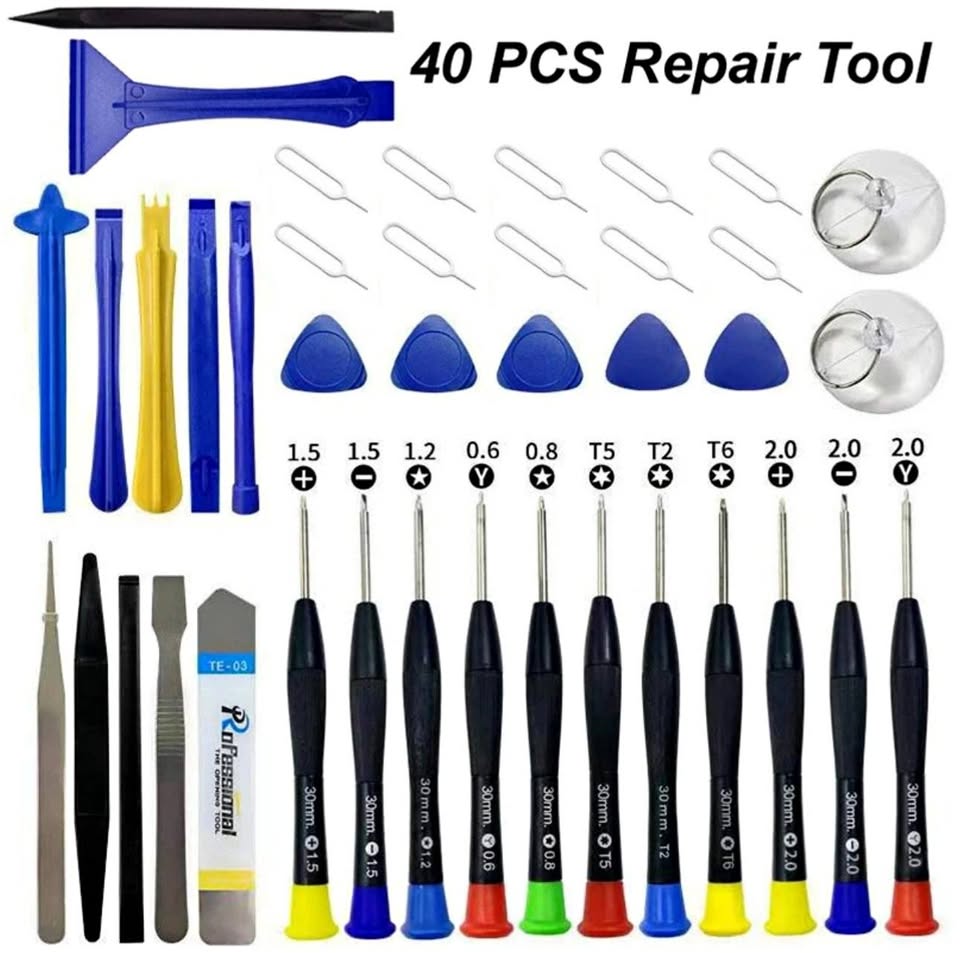 🔧 New 40-in-1 Precision Set, Mobile Phone & Laptop Repair Tool with 11 Heavy-Duty  Screwdrivers