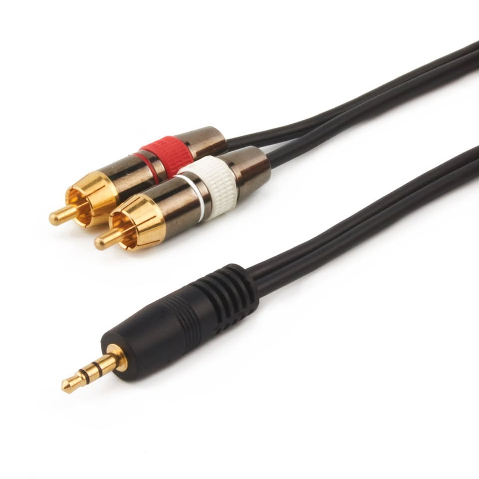 New Dual RCA 2 RCA 3.5mm to 2RCA Premium Audio cable