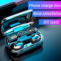New TWS Wireless Bluetooth Headset with Power Bank Charging Box Noise Cancelling Mic Earbuds