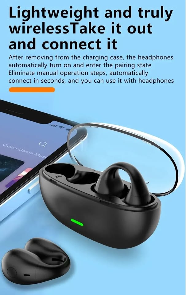 New PS10 TWS Bone Conduction Bluetooth 5.3 Wireless Headphones WaterProof With Powerbank