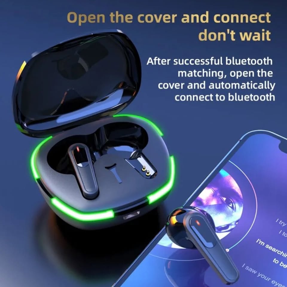 New Pro60 TWS Bluetooth Headset with Mic Earbuds Noise Cancelling Stereo Bluetooth Earphones
