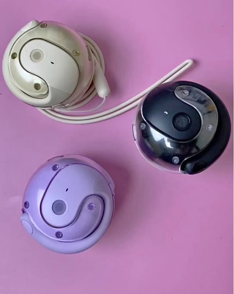 New Styish Bluetooth 5.3 Long Talk (24h+) Bone Conduction Spherical Shape 3 Colors to Choose