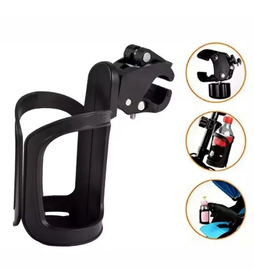 Universal 360° Bike & Stroller Water Bottle Holder – Adjustable Clamp Mount