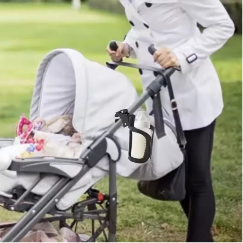 Universal 360° Bike & Stroller Water Bottle Holder – Adjustable Clamp Mount