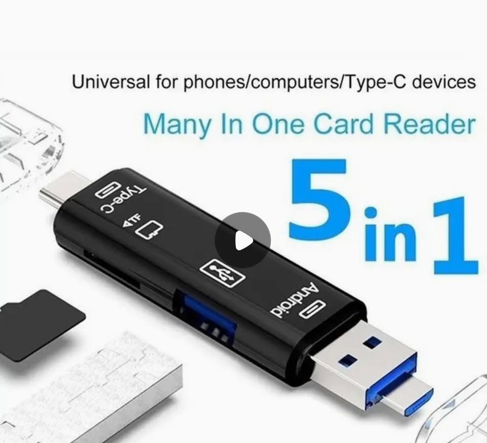 New 5 In 1 Multifunction Usb Type C/Usb /Micro Usb/Micro SD Memory Card Reader OTG Card Reader