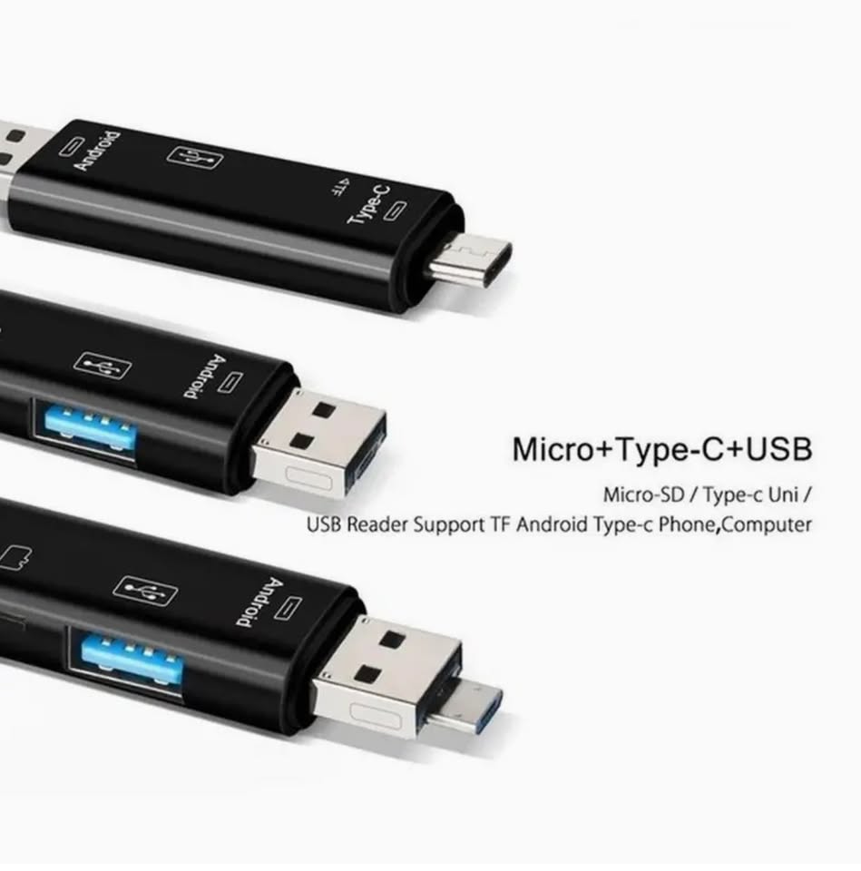 New 5 In 1 Multifunction Usb Type C/Usb /Micro Usb/Micro SD Memory Card Reader OTG Card Reader