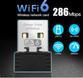 WIFI 6 Adapter AX286 Mini USB Dongle 2.4GHz 802.11AX