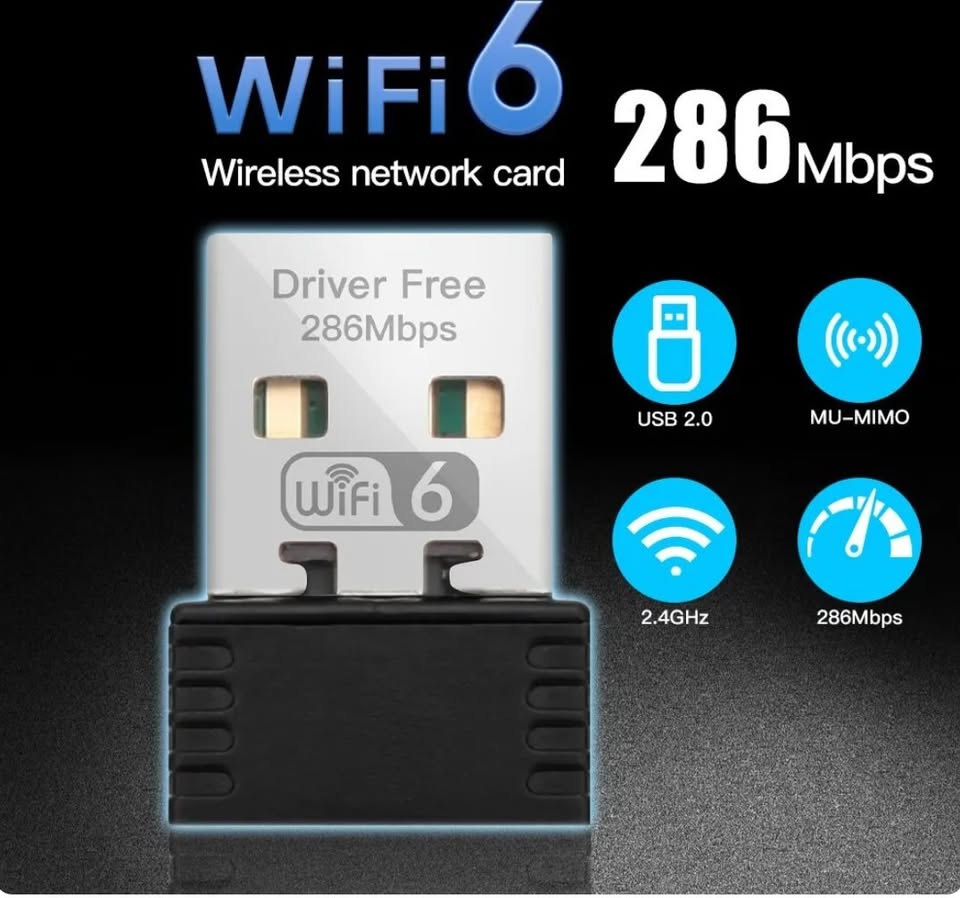 WIFI 6 Adapter AX286 Mini USB Dongle 2.4GHz 802.11AX