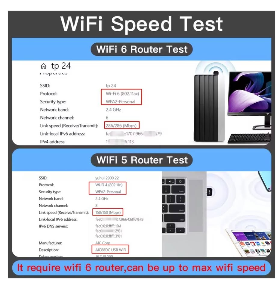 🚀 New WiFi 6 USB Adapter – Next-Gen Wireless Speed! ⚡ AX286 Plug Play | Ultra-Compact Design