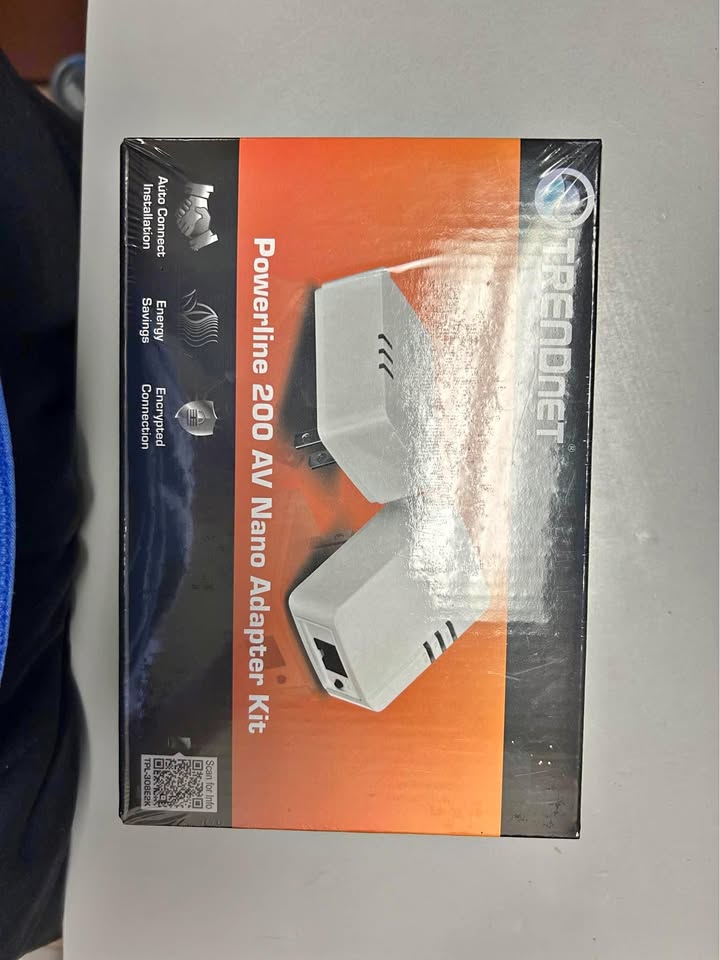 Brand new trendnet 200m powerline adapter kit (1 pair) in box