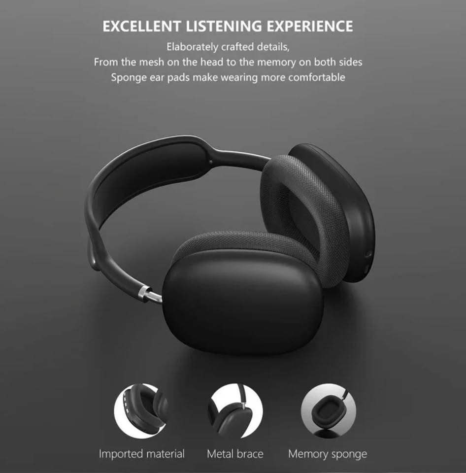 New P9 Bluetooth 5.1 Over Ear Headphone Wireless Headset With Mic Long Talk Standby Noise Cancel