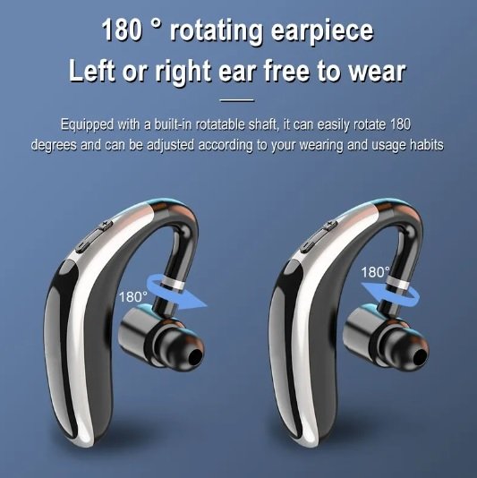 New K20 Wireless Bluetooth Earphones For Single Ear 180 Rotate Long Play time
