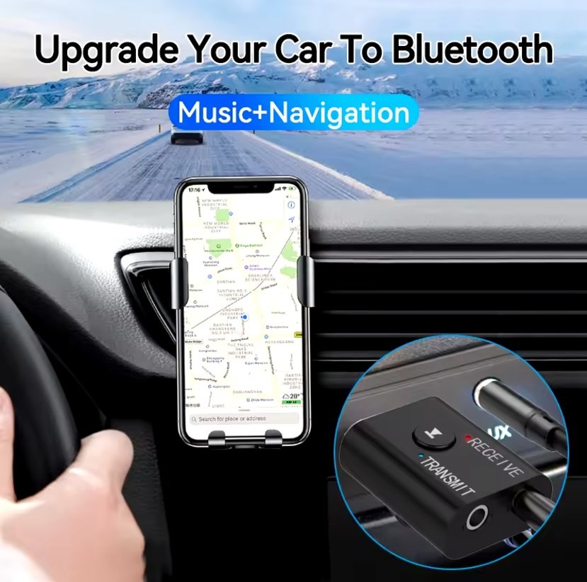New TR6 2-in-1 Bluetooth 5.0 Audio Transmitter Receiver, 3.5mm AUX USB Stereo Music Adapter
