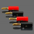 New Banana Plug Audio Speaker Wire Banana Connector Adapter 2 Pairs