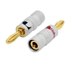 New Banana Plug Audio Speaker Wire Banana Connector Adapter 2 Pairs