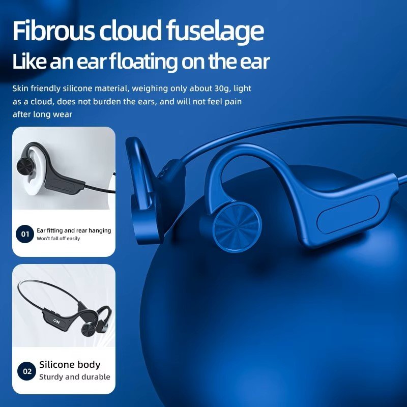 New G16 OpenEar Over Ear Bone Conduction Wireless Headset Bluetooth 5.3 Long Talk Micro SD