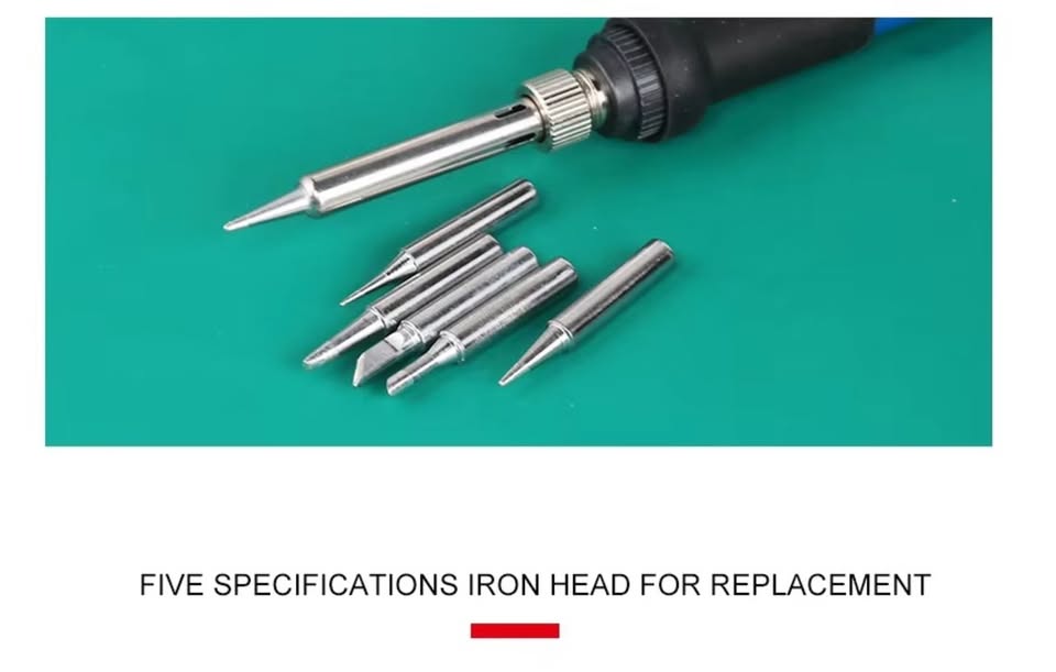 New 7-Piece Multi-Tip Soldering Gun Kit, 60W Adjustable Temperature Soldering Iron Set with 6 Head