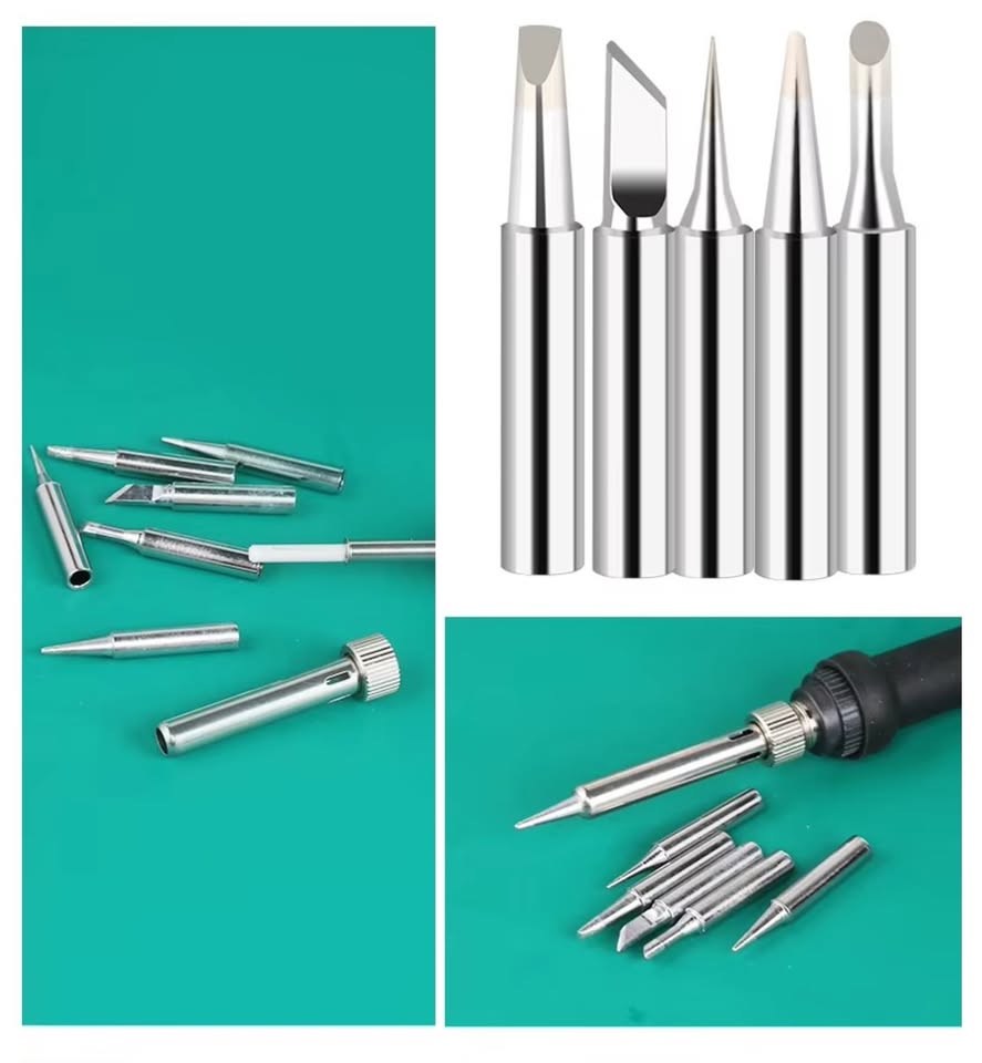 New 7-Piece Multi-Tip Soldering Gun Kit, 60W Adjustable Temperature Soldering Iron Set with 6 Head