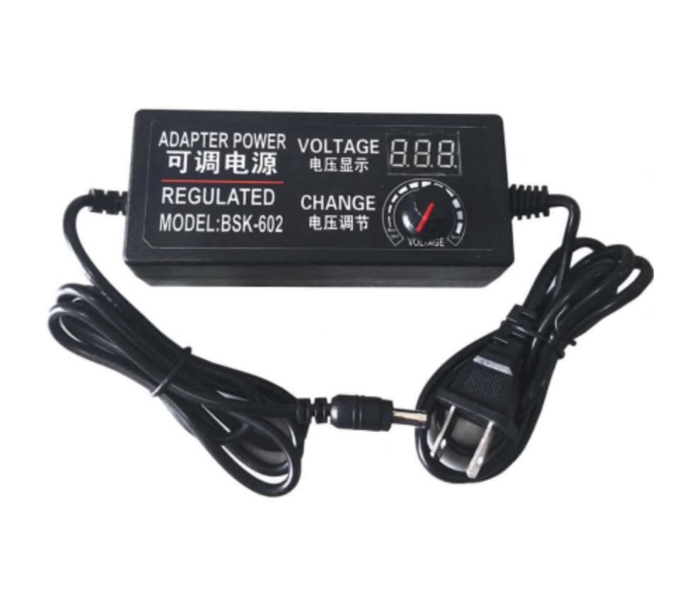 🔌 Adjustable AC/DC Power Supply Adapter – 3V-24V 3A (72W Max) – Universal Voltage Input
