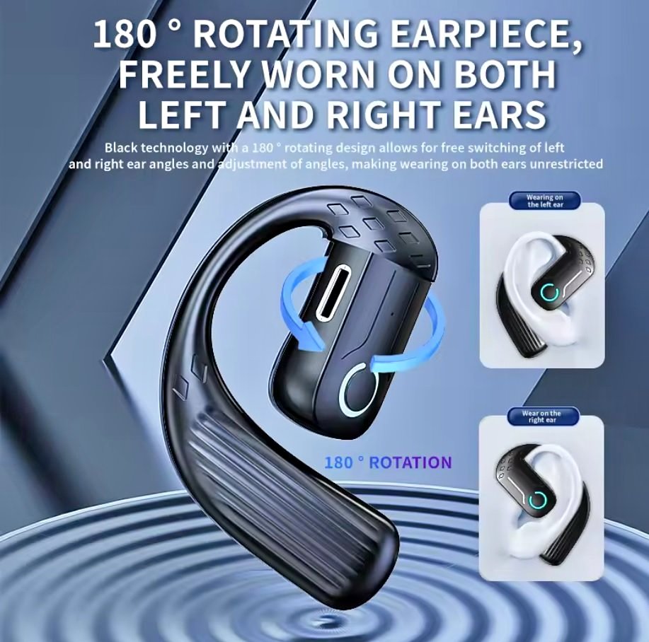 🚀 YS01 Premium Heavy Duty  Bluetooth 5.4 Open Wireless Headset HiFi Sound Super Long Playtime