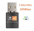 Dual Band 2.4GHz+5GHz  600mbps USB Wifi Adapter