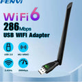 New Long range WIFI 6 USB Adapter AX286 Network Dongle 2.4GHz 802.11AX Antenna Signal 5Dbi Antenna