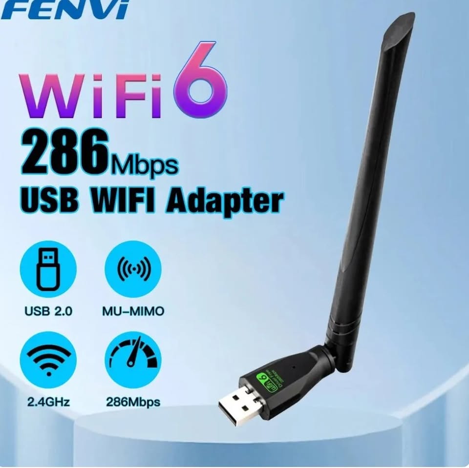 New Long range WIFI 6 USB Adapter AX286 Network Dongle 2.4GHz 802.11AX Antenna Signal 5Dbi Antenna