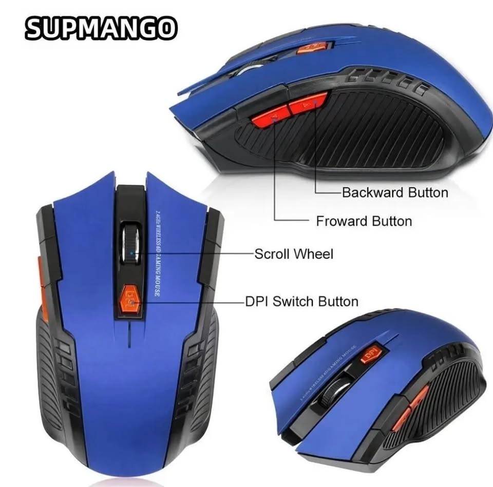 Gaming Wireless Mouse 2.4 GHz Wireless Optical Mouse Portable Adjustable DPI