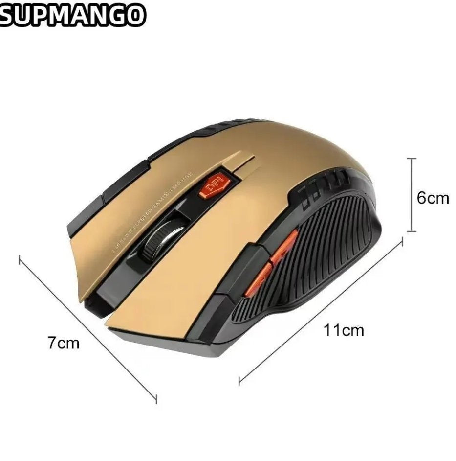 Gaming Wireless Mouse 2.4 GHz Wireless Optical Mouse Portable Adjustable DPI