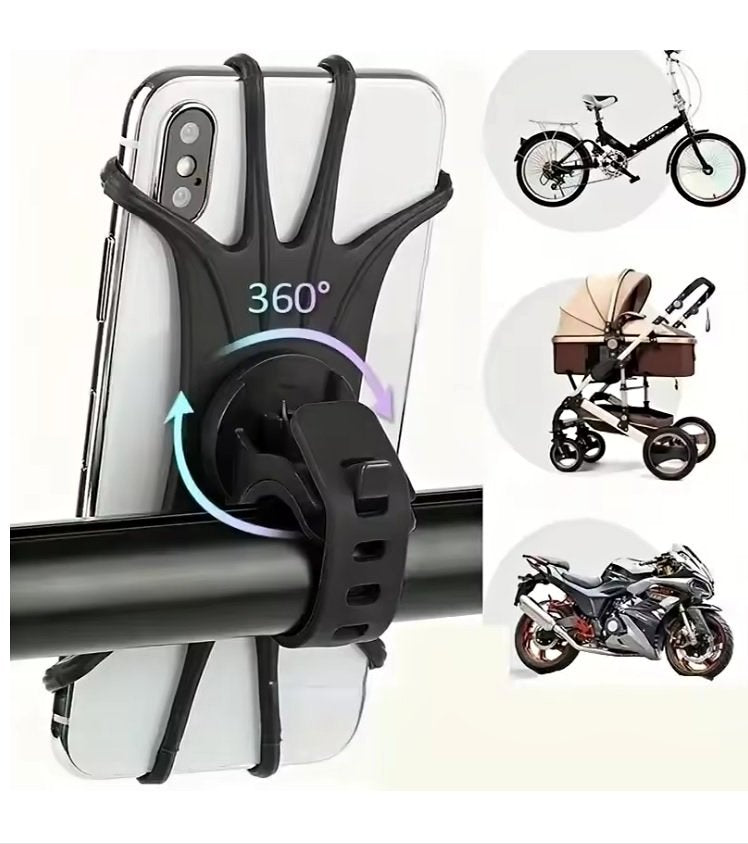 New 360° Rotatable Hitch-Mount Phone Holder Universal Bike Motorcycle Cell Stand (4.0-6.5 Inches)