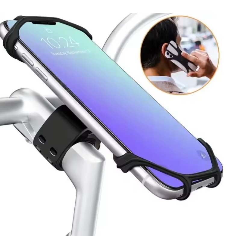 New 360° Rotatable Hitch-Mount Phone Holder Universal Bike Motorcycle Cell Stand (4.0-6.5 Inches)