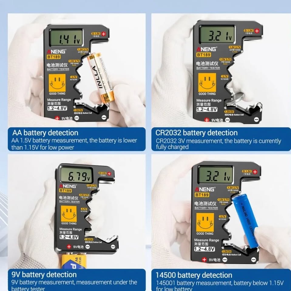 New Portable Multiple Type Battery Quick Tester Meter LCD