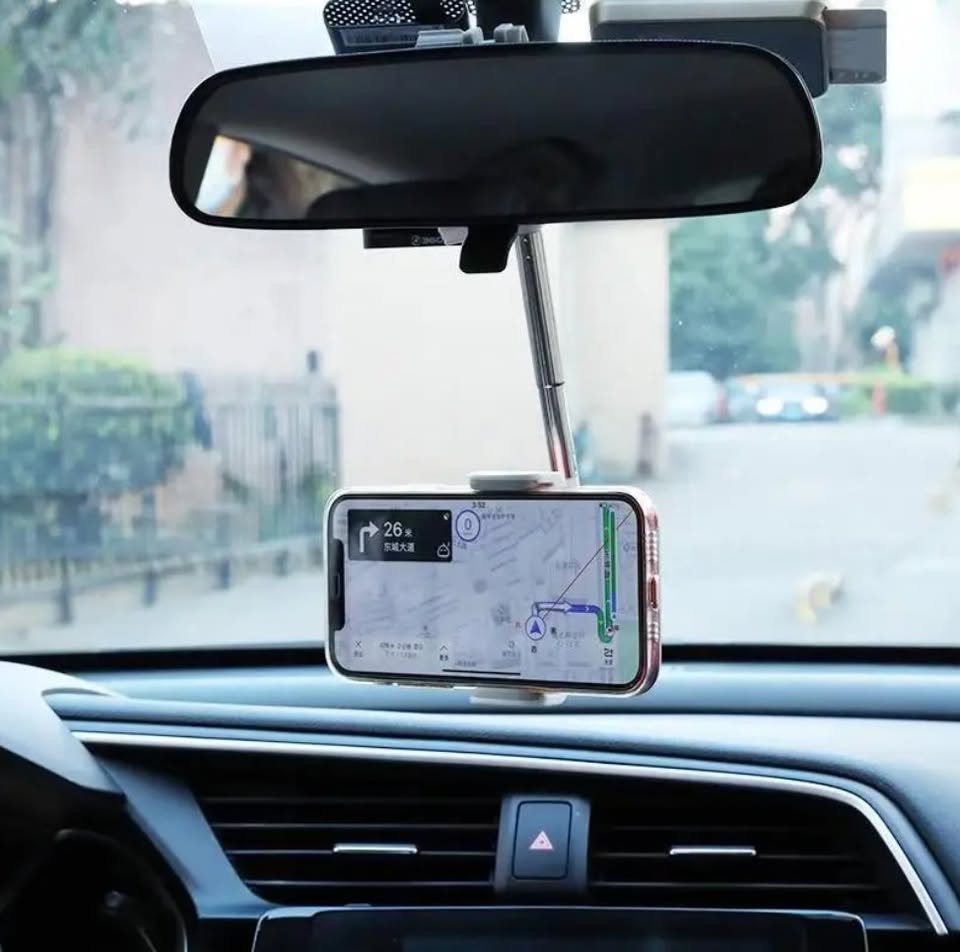 New Car Rearview Mirror Mount Phone Holder 360 Degrees Rotate For Phone Car Phone Holder Adjustable