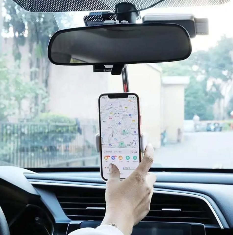 New Car Rearview Mirror Mount Phone Holder 360 Degrees Rotate For Phone Car Phone Holder Adjustable