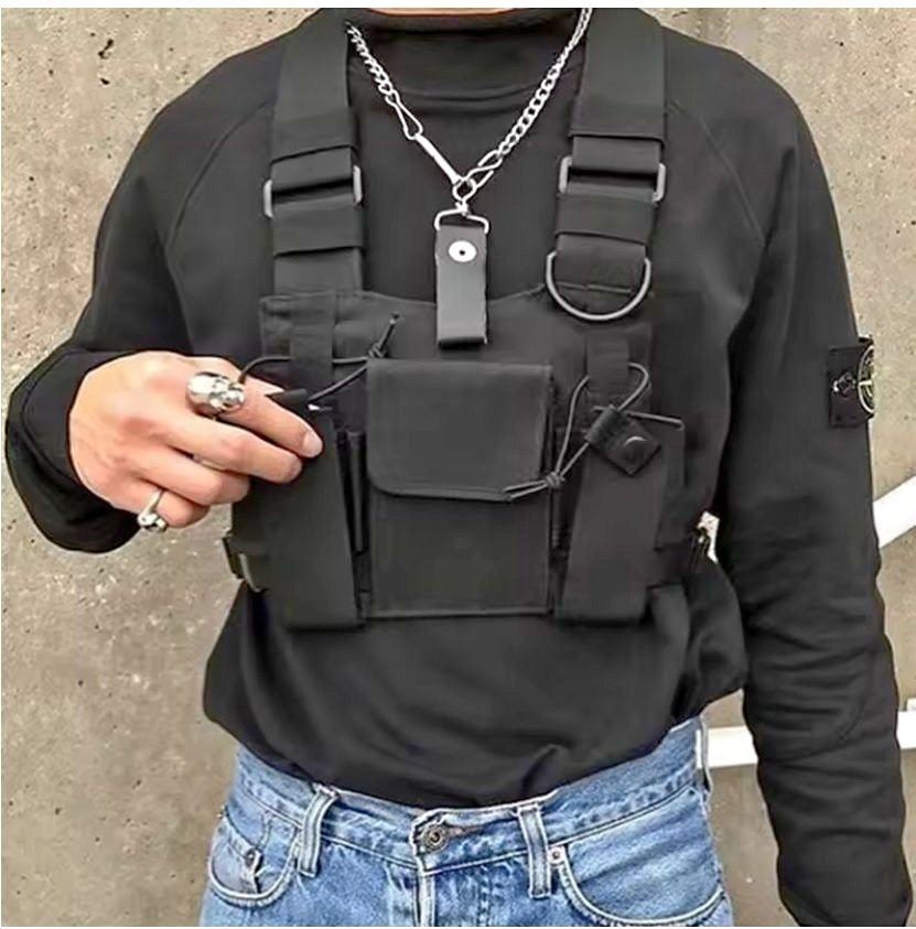 New Ultimate Anti-Theft Tactical Chest Bag Secure Stylish 2-Layer （1 Hidden） Compart. Passports