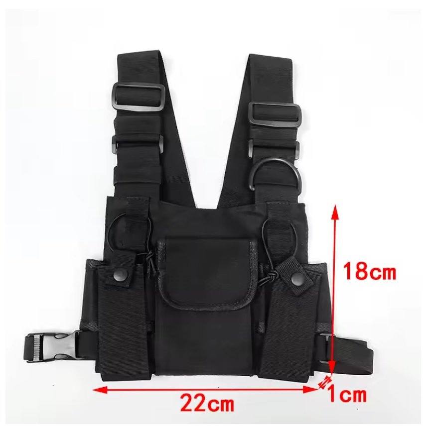 New Ultimate Anti-Theft Tactical Chest Bag Secure Stylish 2-Layer （1 Hidden） Compart. Passports