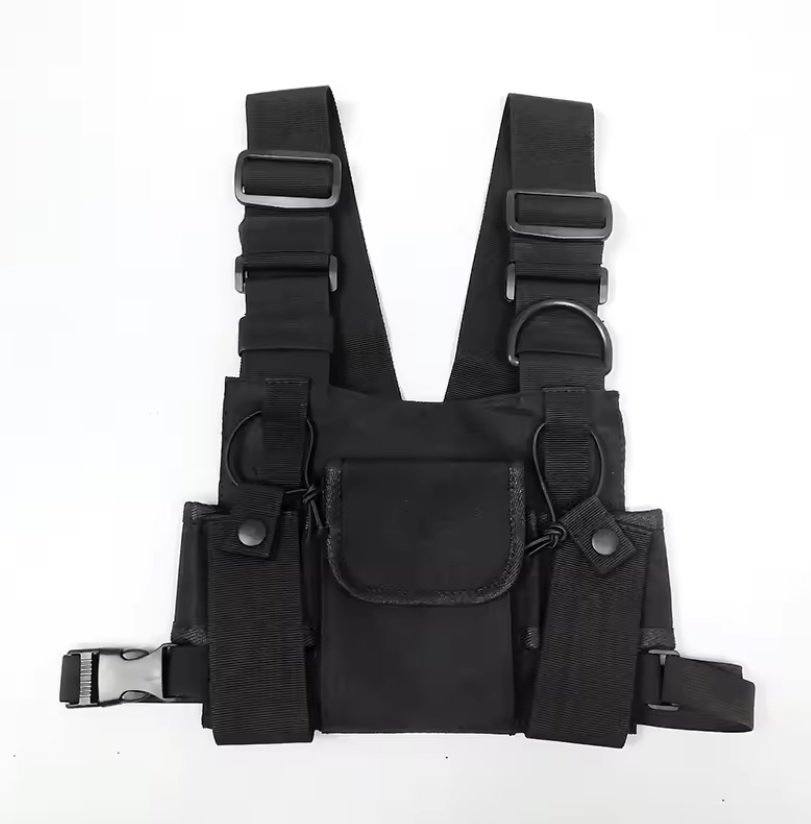 New Ultimate Anti-Theft Tactical Chest Bag Secure Stylish 2-Layer （1 Hidden） Compart. Passports