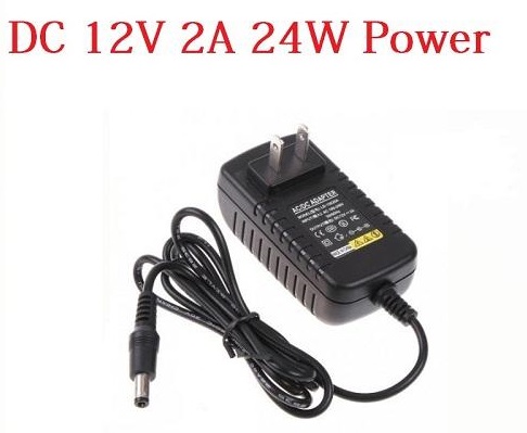24W AC-DC Power Converter Adapter 12V 2A 5.5mm 2.1mm