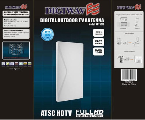 Digiwave ANT5012 Amplified Digital Outdoor TV Antenna 15dB